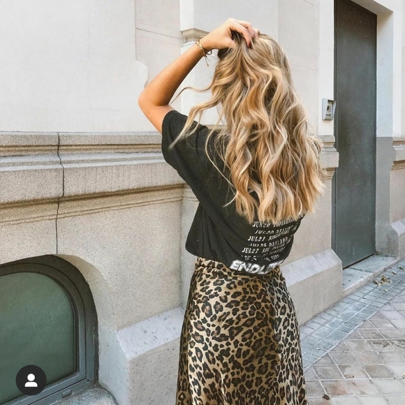 Zara faux suede printed skirt - Picture 2 of 6